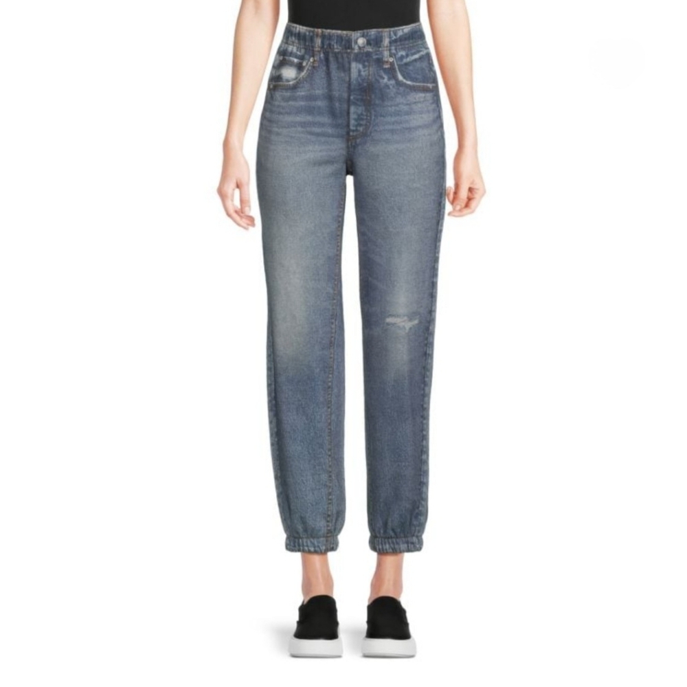 NWT ECRU Denim-Print Jogger Pants. Size S